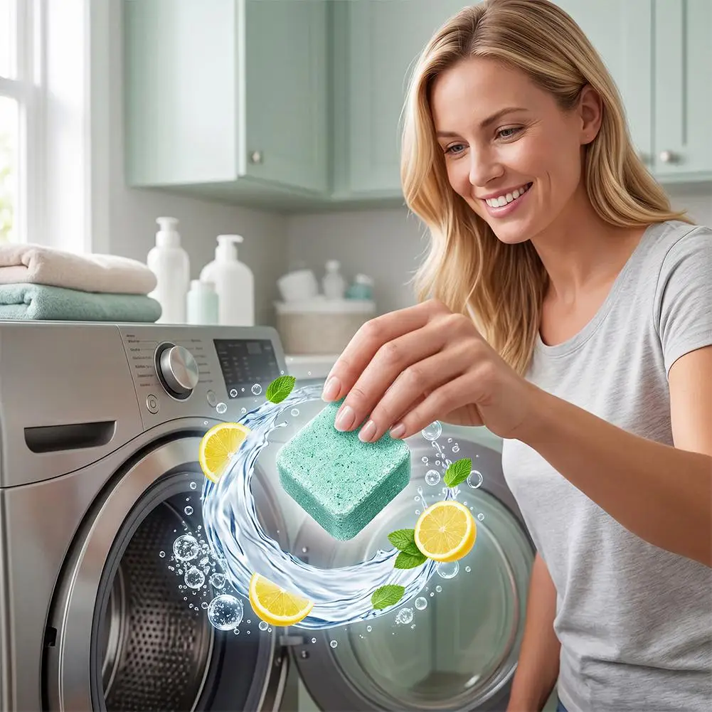 Washing Machine Cleaner Tablets For Pet Owners Eliminating Pet Odors Remove Pet Hair Clean Laundry Washer Drum And Tub