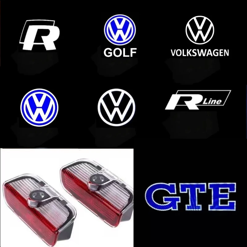 LED car door projection welcome ghost light for VW Passat Golf 5 6 7 GTI GTD GTE R Touareg Tiguan POLO CC B6 B7 B8 B9 C6 C7 C8