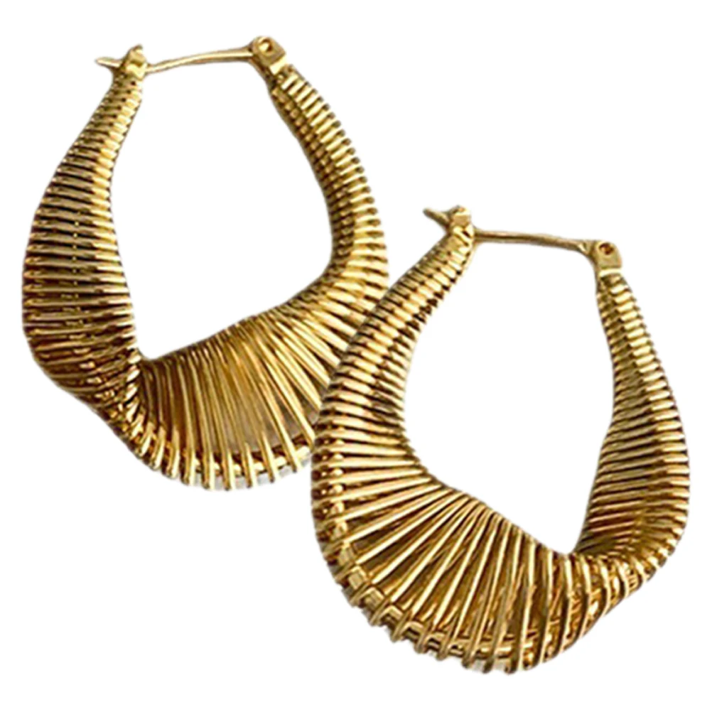 

's Earrings Large Hoop Trendy Personality for Costume Dangle Metal Unique Hoops Miss