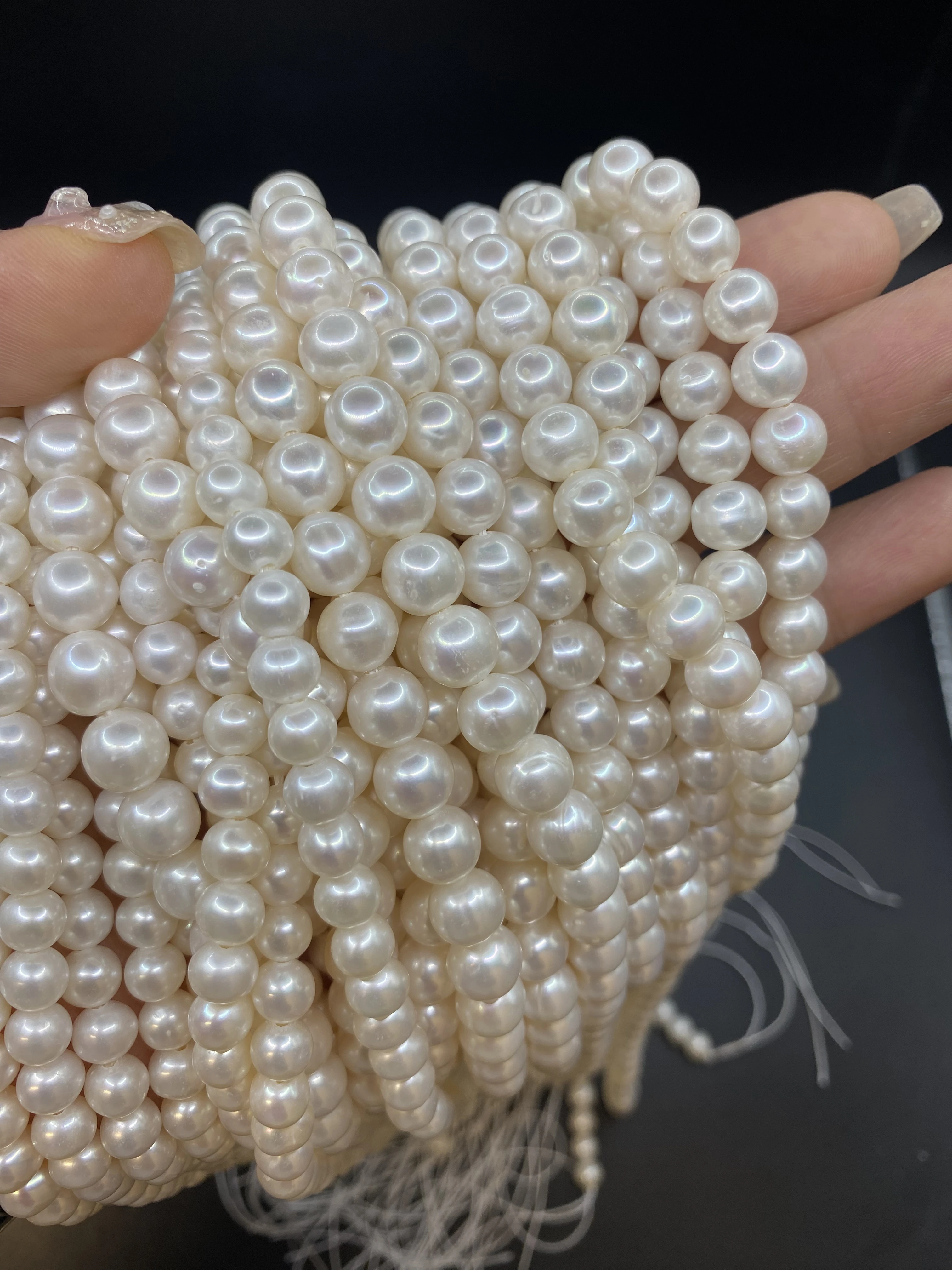 

2-12mm Natural Pearl Chain A 2A 3A 4A 4A+Quality High Luster Freshwater Pearls Strand for Jewelry Necklace жемчуг натуральный