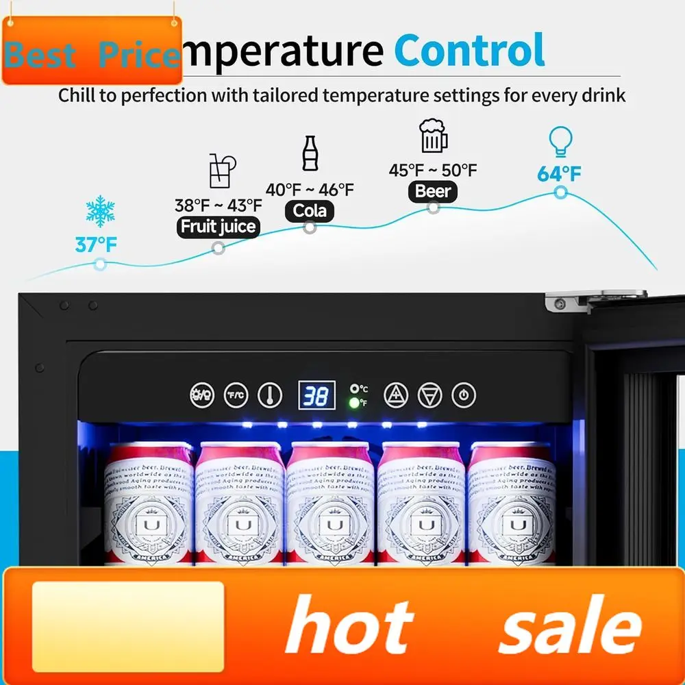 

Акция: Мини-холодильник для напитков под столешницу (на 126 банок) – с опцией стеклянной двери, идеально подходит для вина и газировки, с надежным замком