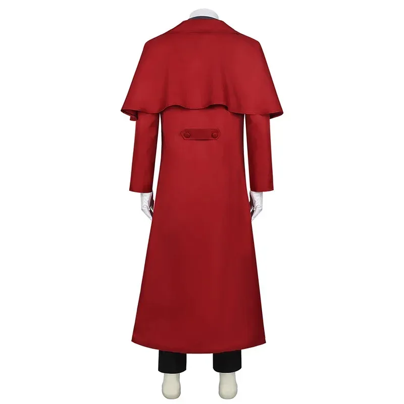 

Anime Comic Hellsing Wig Red Trench Alucard Van Cosplay Vampire Hat Costume Halloween Carnival Men Suitx;8'm6,