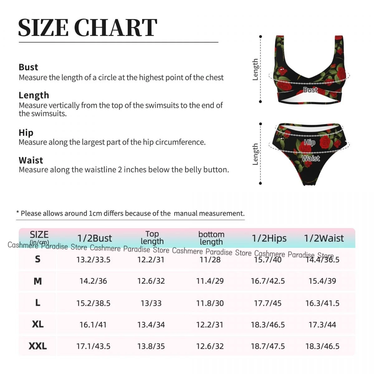 The Push-Up Bikini Women Sexy Separate Swimsuit Rose Two-piece Beachwear