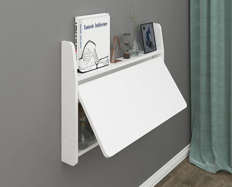 

Hanging wall-mounted wall folding desk with wall table, bedside bookshelf, dressing table, bedside study table