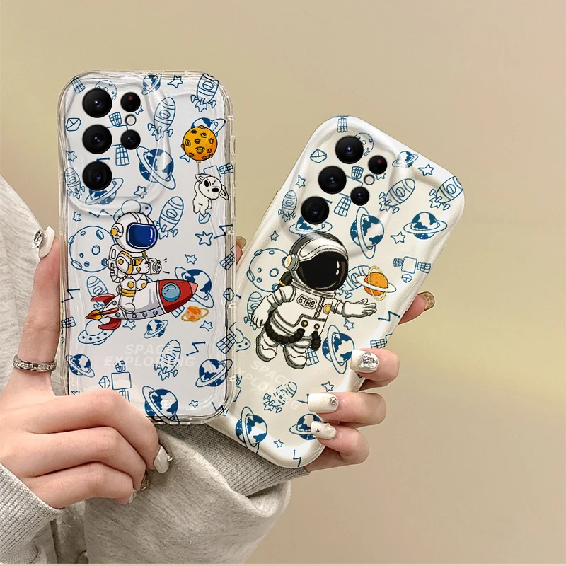 

Space Astronaut Phone Case for Samsung Galaxy A35 A34 A33 A32 A31 A30 A24 A23 A22 A16 A13 A06 M55 M14 TPU Shockproof Back Cover