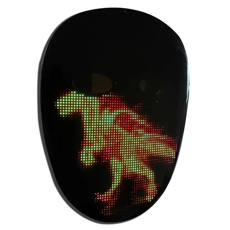Can Upload Text GIF Video Wi-Fi Sensing Face Change Led Electronic Screen Mask Hell Inn Cos Props