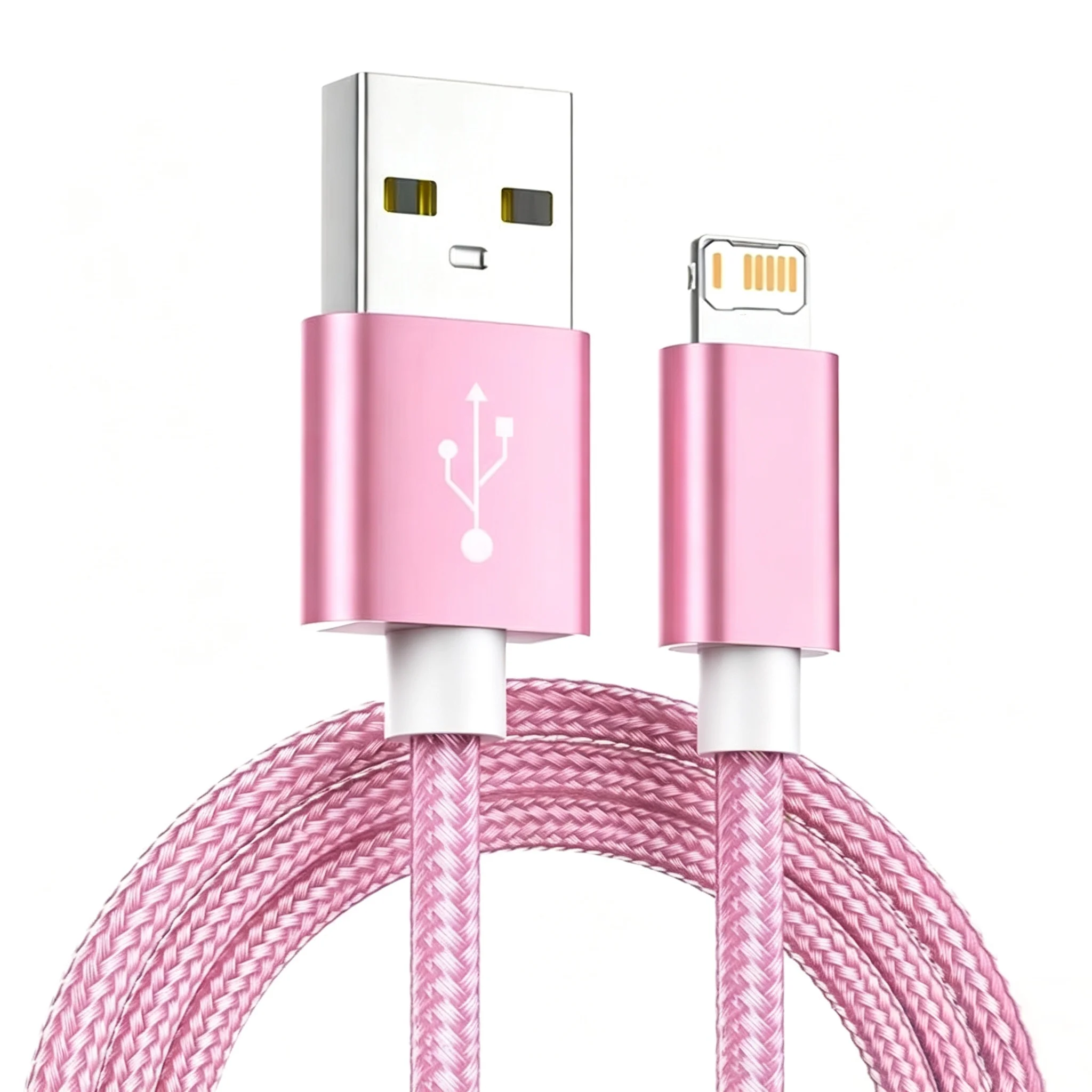 1m Nylon Braided USB Fast Charging Cable For iPhone X XR XS 11 12 13 14 Pro Max 6 6S 7 8 Plus SE 2020 Quick Charge Data Cables