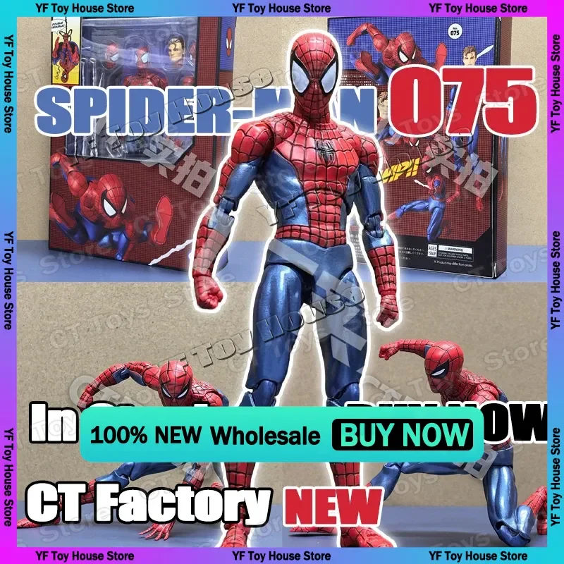 

New Ct Toys Spider-Man Mafex 075 Figure The Anazing Spiderman Comic Ver Mafex 185 Action Figure Figurine Collection Model Toys