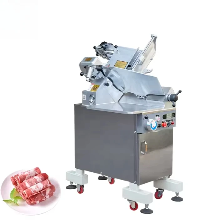FOODLINE Continuous Feeding Meat Slicer Machine Improve Working Efficiency For Large Quantity Meat Order