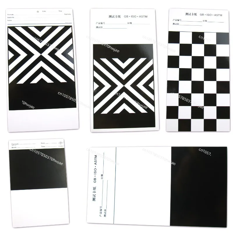 Hiding power paper coating test cardboard black and white grid paper contrast ratio reflectance test paper