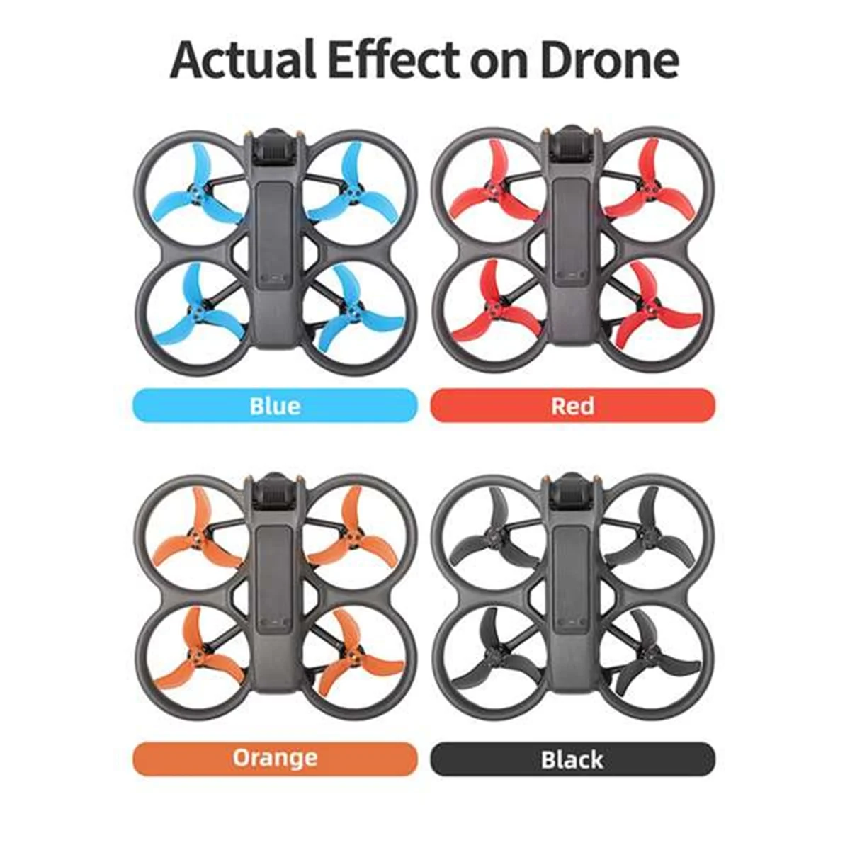 4 pares de lâminas de hélice para Avata 2 hélice 3032S lâminas mini leve drone asa acessórios preto
