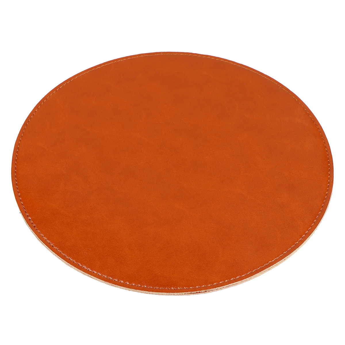 Round Mouse Pad Premium Microfiber Double Sided Non-Slip Design for Gaming Laptop Desktop Smooth Control Gift Idea Light Brown