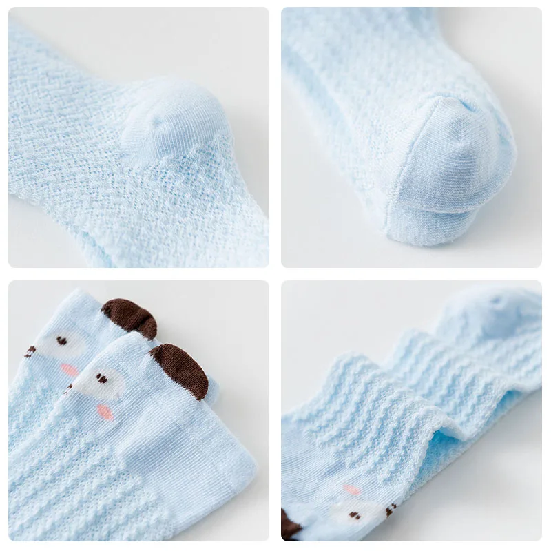 Summer Baby Mesh Socks 0-3Y Children Anti-mosquito Long Stockings Thin Breathable Kids Knee High Sock Solid Color Toddler Socks