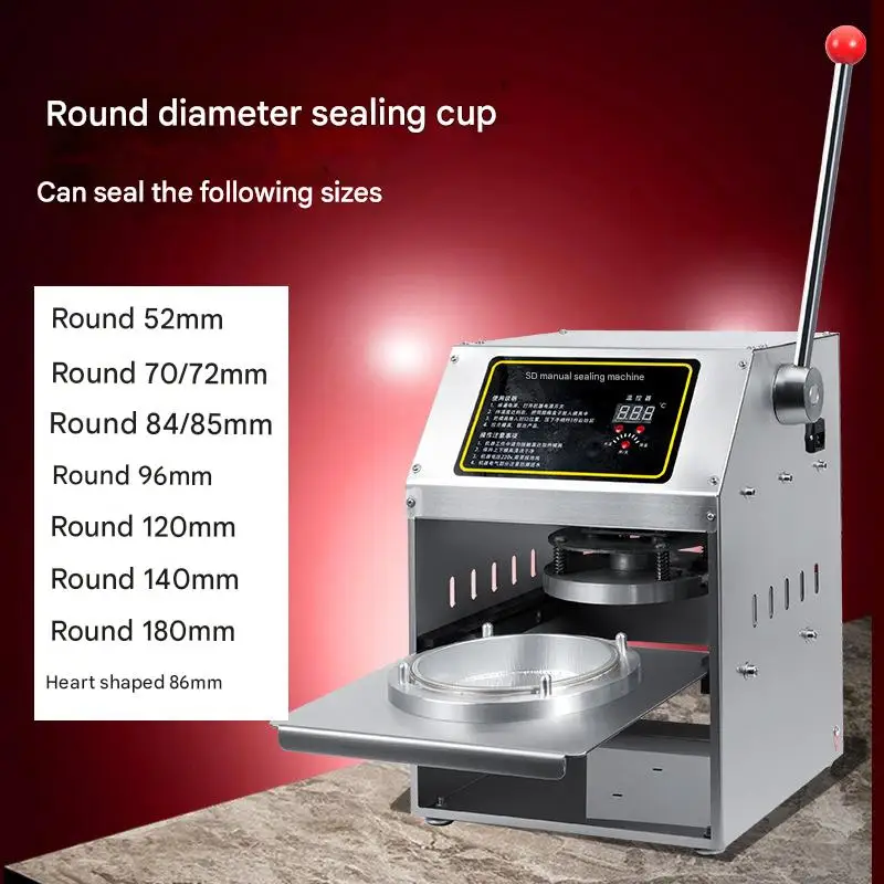 Desktop Sealing Machine  Automatic Grade Foil Paper Plastic Cup Sealer Small Manual