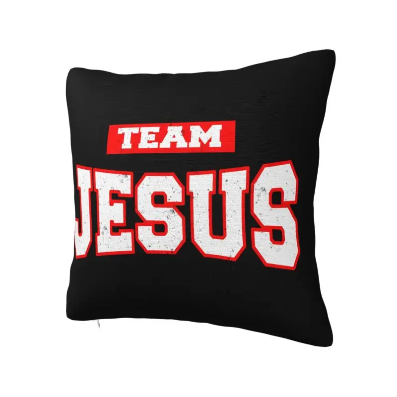 Vintage Team Jesus Funny Christian Throw Pillow Case Home Decorative 3D Print Sofa Cushion Cover Polyester Cozy Pillowslip