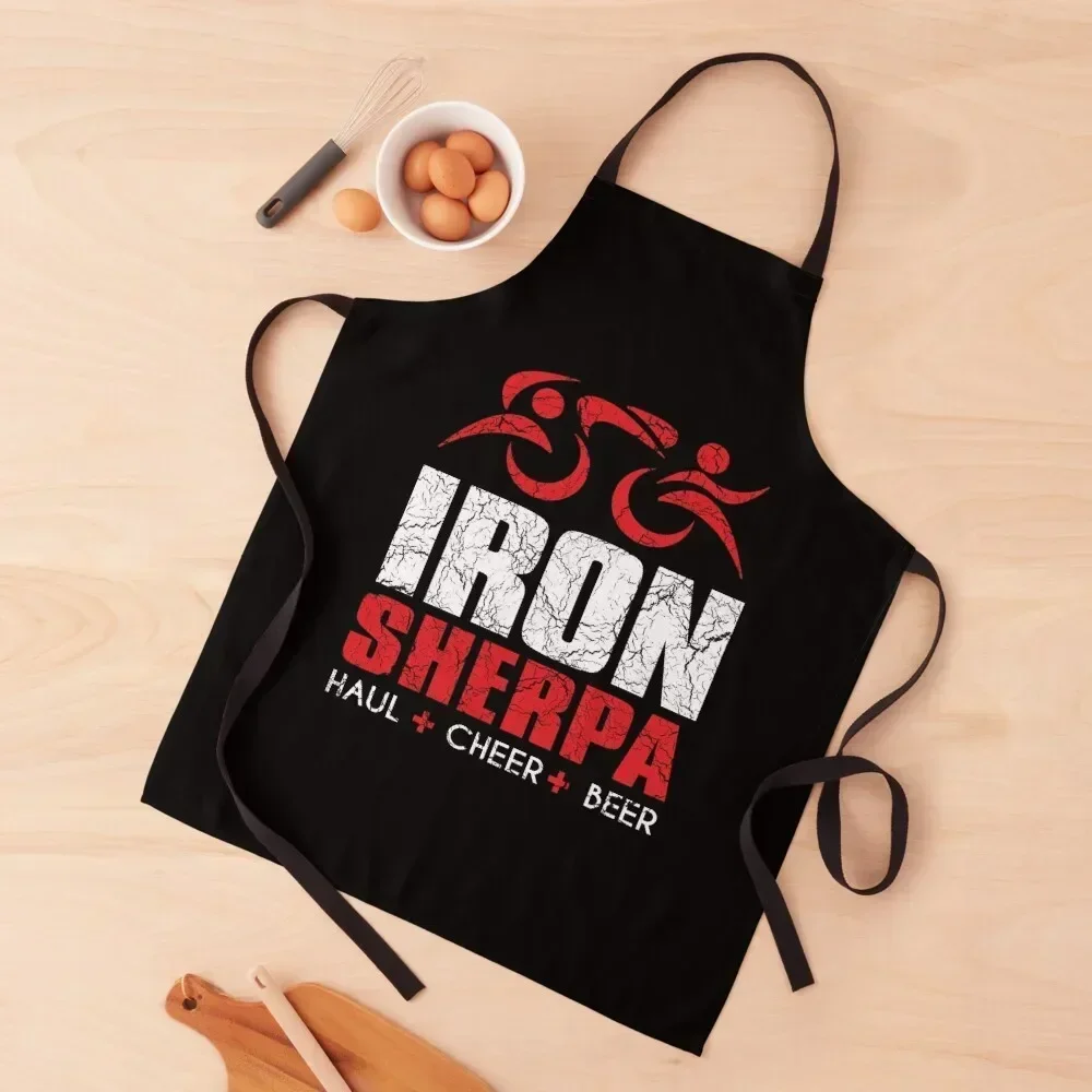 IRON SHERPA Tri Sherpa - Haul Cheer Beer for my Triathlete. Triathlon Inspired Design Apron Professional Barber Apron