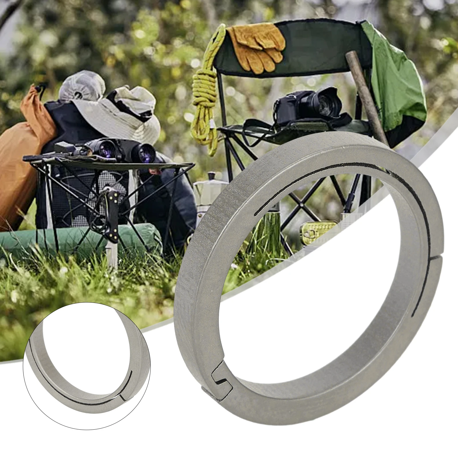 

Key Organizer Key Ring Light Weght Quick Release Slim Shape Titanium Alloy For Keychains High Temperature Resistance