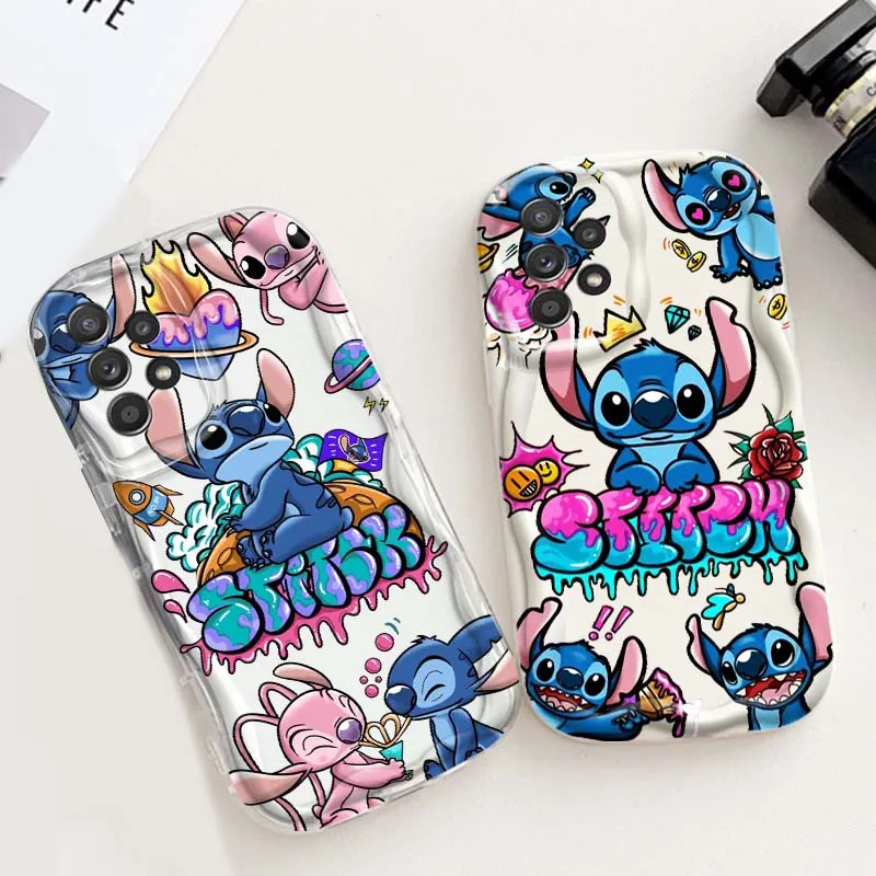 

Stitch Anime Cute Art Phone Case For Samsung A73 A72 A71 A56 A55 A54 A53 A52 A51 A32 A36 A26 A25 A13 A14 5G Wave Oil