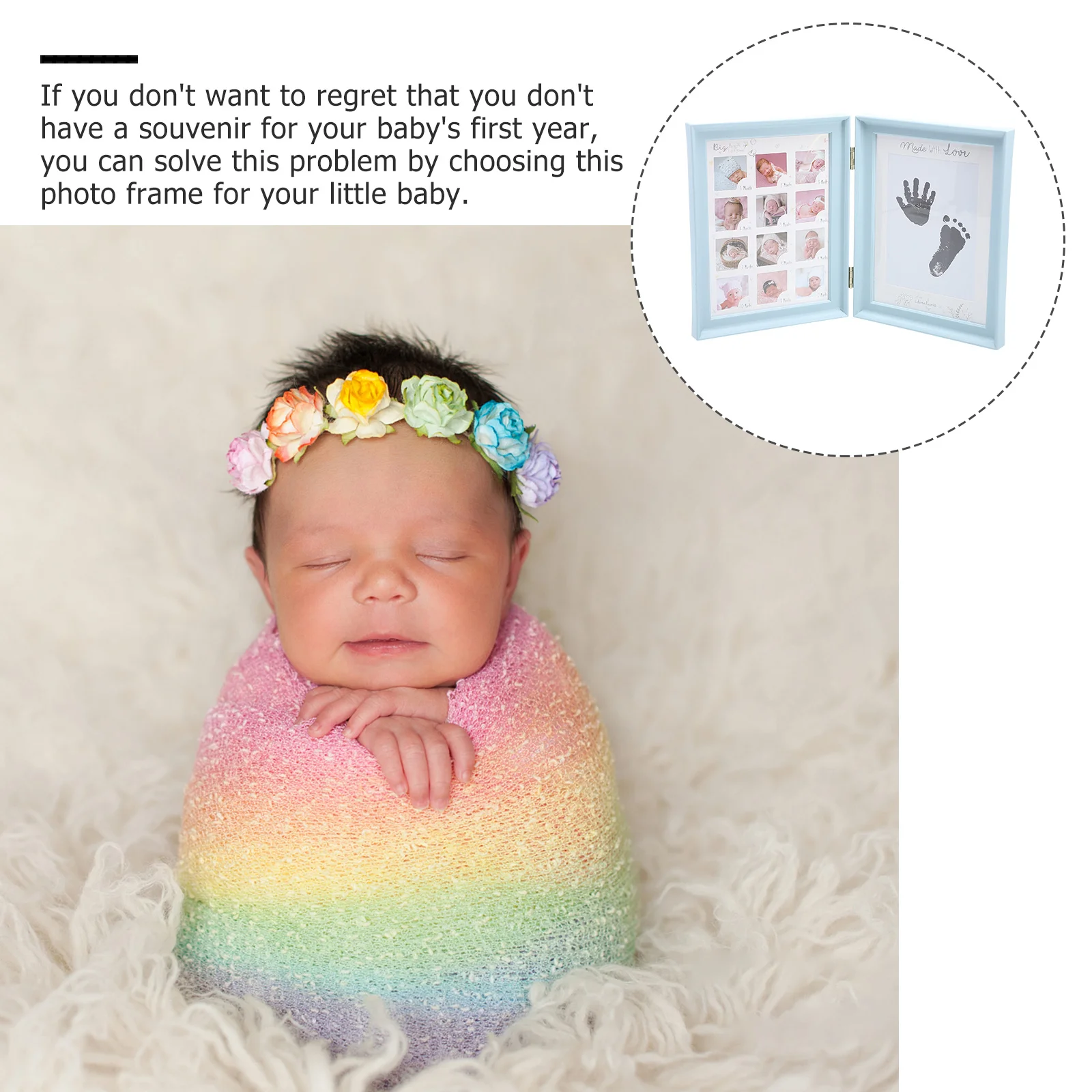 

1 шт., фоторамка для записи роста ребенка, прочный эко материал, подарок на память для младенцев для новорожденных, настольный дисплей, фоторамка для новорожденных