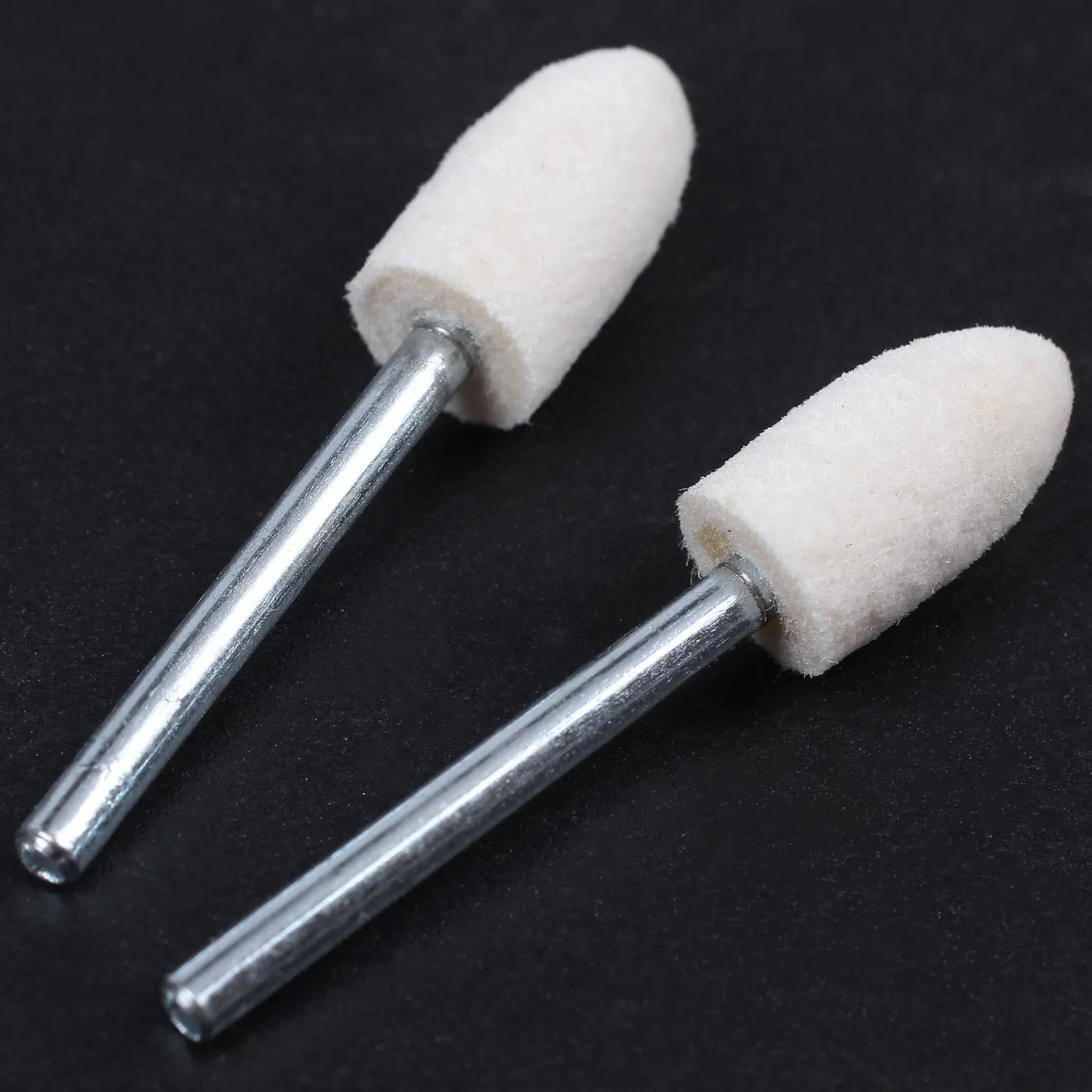 12 Pcs Polishing Buffing Tool 8.5mm Conical Mounted Felt Bobs 3mm Shank