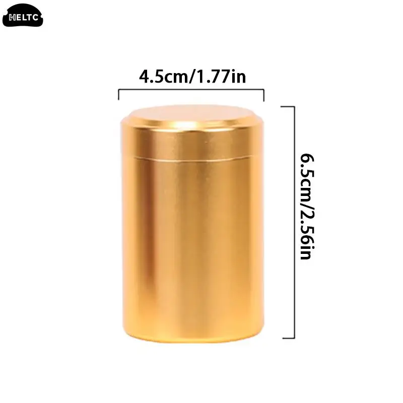 1PC Aluminum Storage Jar Portable Seal Tea Canisters Mini Tea Storage Containers Tea Coffee Tin For Candy Chocolate Sugar Spices