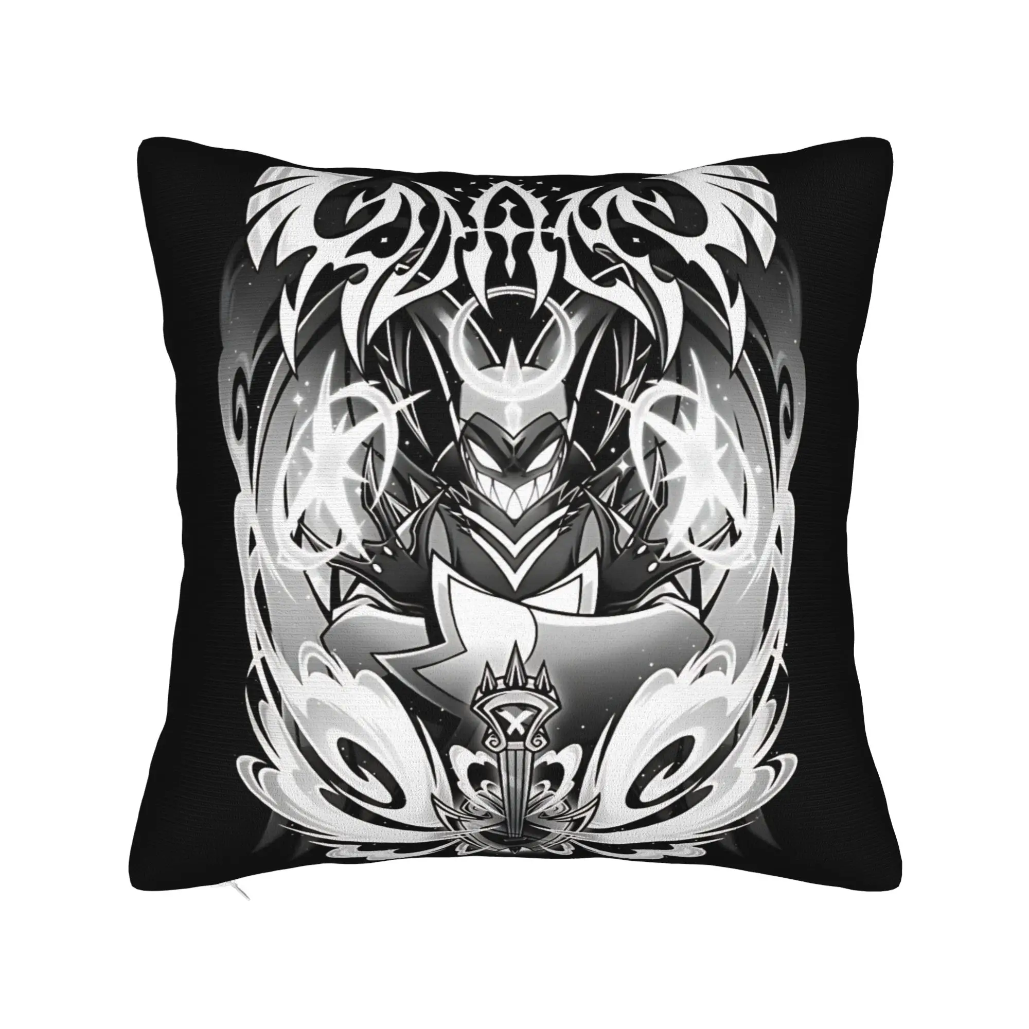 Hazbined Hoteled Adam Metal Pillowcase Printed Polyester Cushion Cover Decorations  Throw Pillow Case Cover Home Square 45X45cm