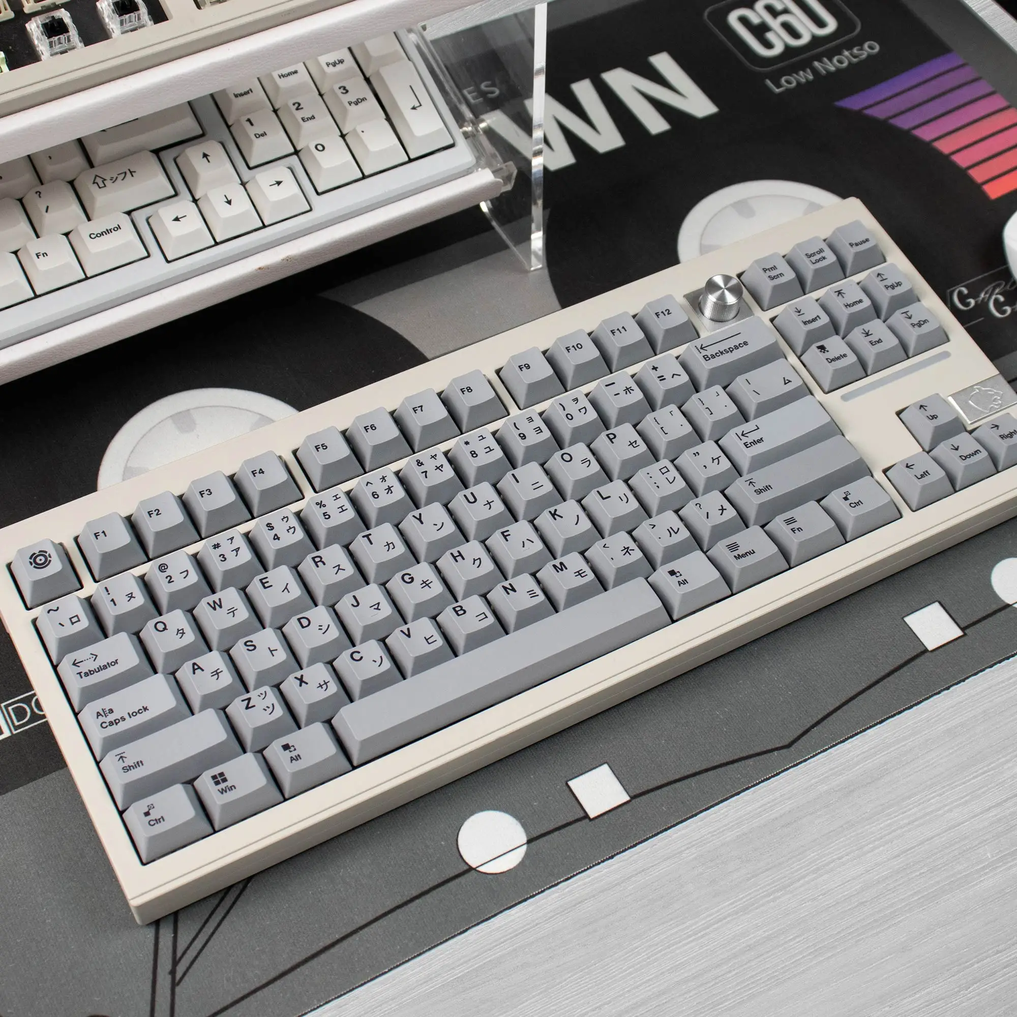 148 keys Braun Gray Keycaps PBT Keycap DYE-SUB Personalized Minimalist English Japanese Keycap For Mechanical Keyboard MX Switch