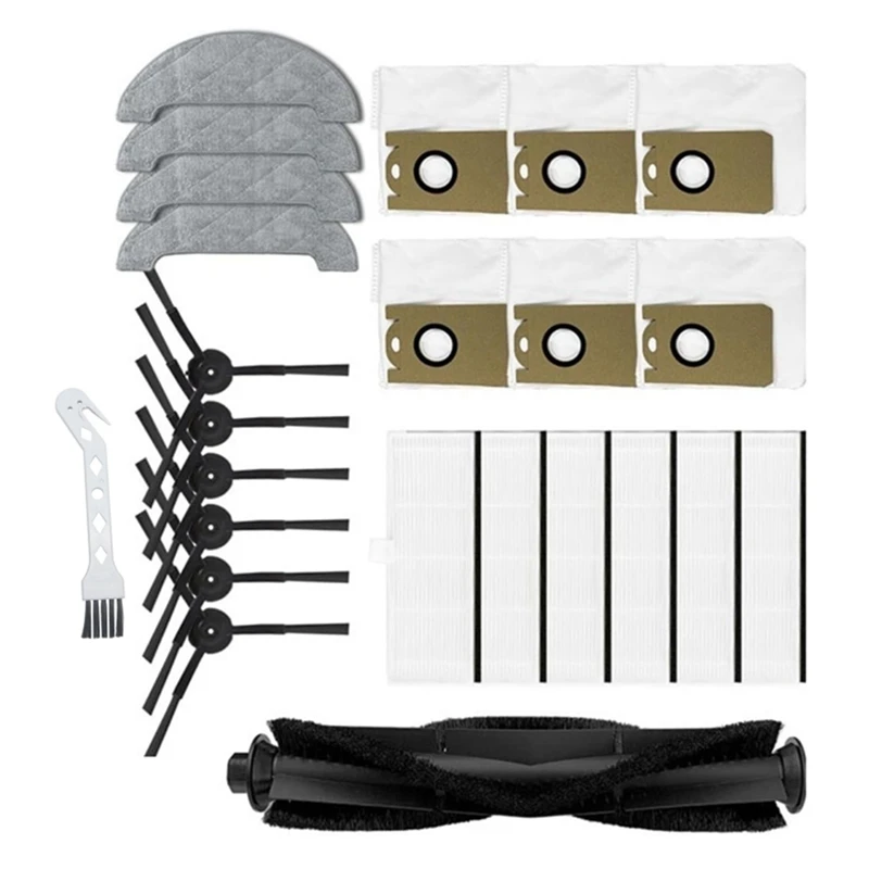 24 Stück für imou l11 l11 pro Roboter Staubsauger Hauptseite bürste Hepa Filter Mop Stoff Staubbeutel Ersatzteile Kit