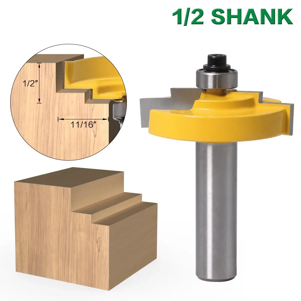 1PC8mm trzpień 12.7mm trzpień ramka na zdjęcia stopniowany Rabbet formowanie frez C3 końcówka z węglików spiekanych narzędzie do cięcia drewna obróbka drewna