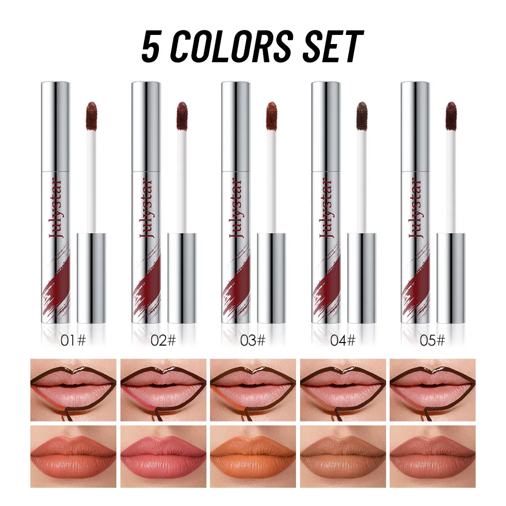 

Набор матовых блесков для губ, стойкая матовая глазурь для губ, карандаш для губ, помада, макияж для губ