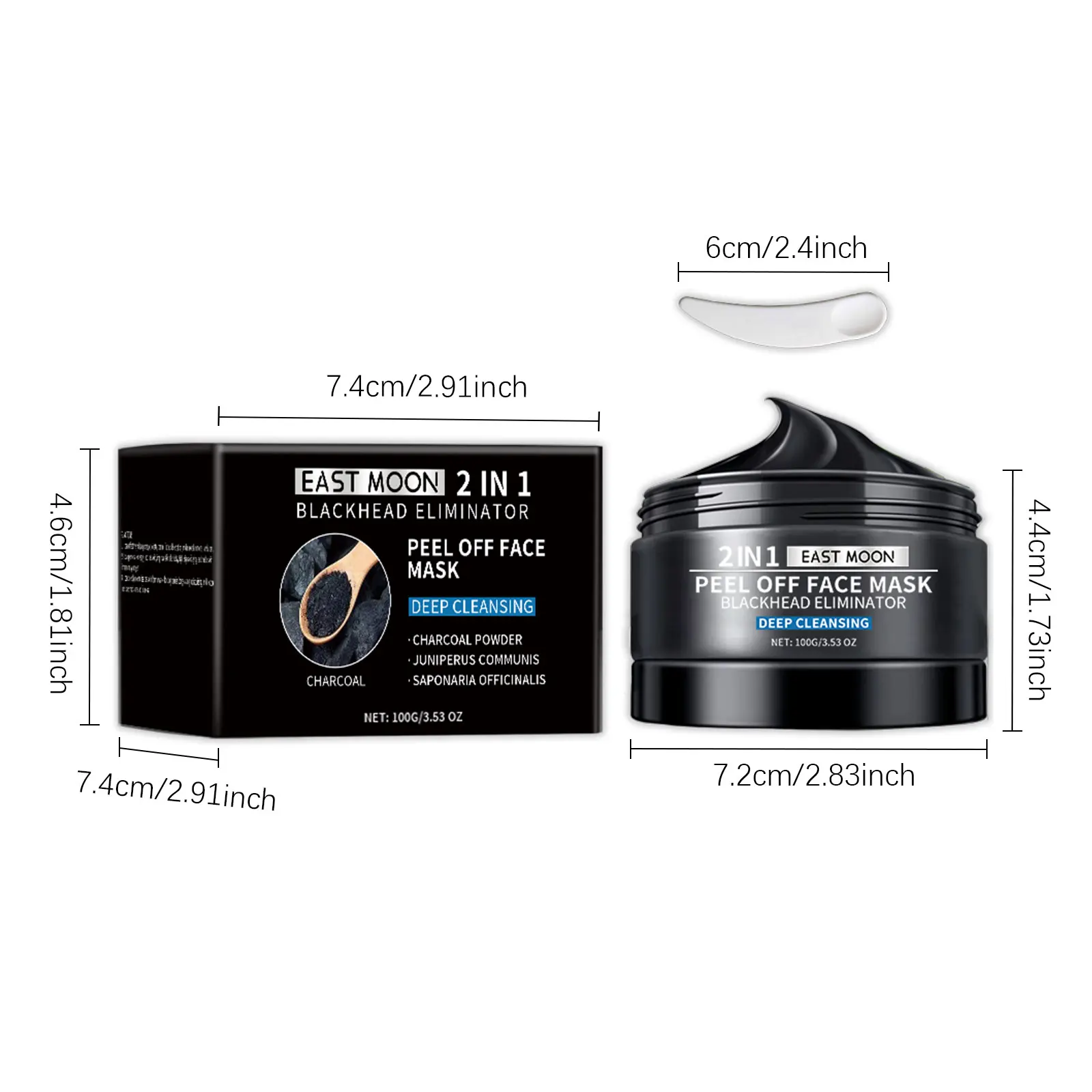 Bamboo Charcoal Blackhead Remover Mask Purifying Shrink Pore Deep Cleansing Oil Control Exfoliator Peel Mud Mask Skin Care view 6