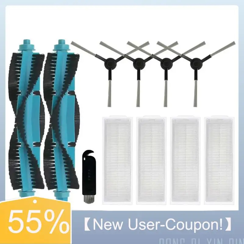 A60T New For Proscenic M6 PRO Robot Vacuum Cleaner Main Brush Side Brush Hepa Filter Replacement Spare Parts Accessories