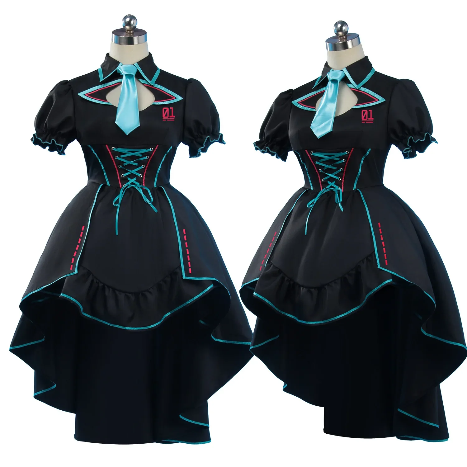 

Anime Miku Cosplay Costumes Black Dress Role Play Uniform Halloween Party Dressing For Women 2025