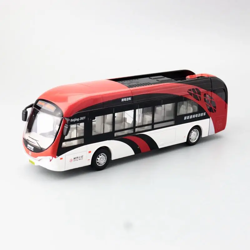 子供用合金おもちゃモデル電気バス,1:32シミュレーション,観光,バス,音