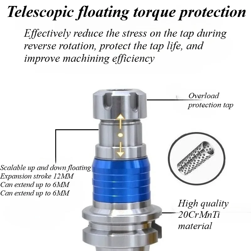 BT30 BT40 BT50 Floating Tap Holder Tool Holder TER16 TER20 TER25 TER32 Collet Chuck Tapping Tool Holder Cnc Milling Thread Tool