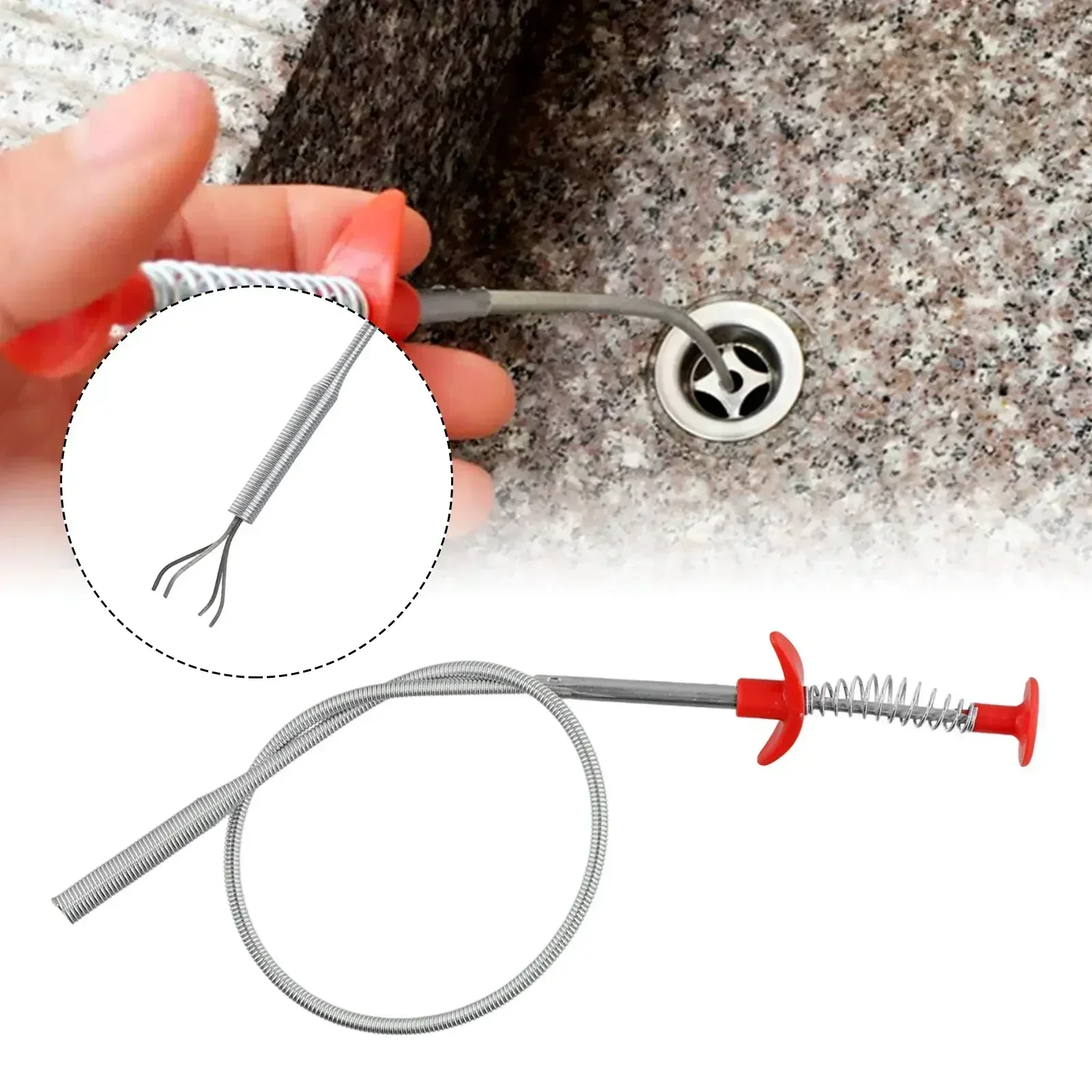 24 Polegada primavera curva fina longo alcance garra escolher ferramenta de mão elevador grabber 60cm 4 pontas garra eixo flexível forte agarrando