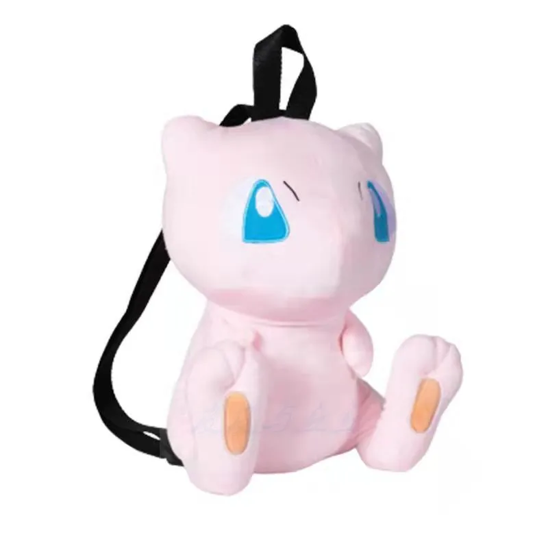 Bolsa de felpa de estilo japonés Kawaii Pokemon Mew, mochila escolar Gengar Eevee Snorlax, accesorios de Cosplay, regalos de moda