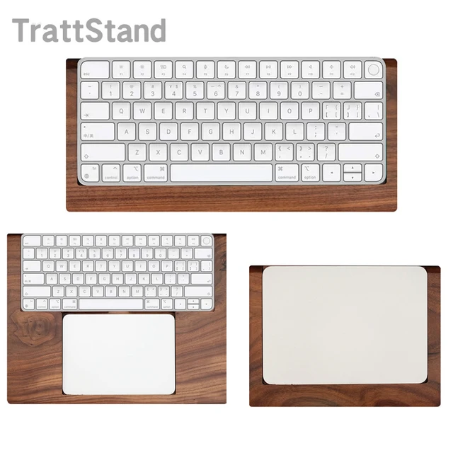 2 In 1 Walnut Solid Wooden Tray Palm Rest For Apple Magic Keyboard With  Touch Id Magic Trackpad Stand Wrist Support Pad - Mice & Keyboards  Accessories - AliExpress