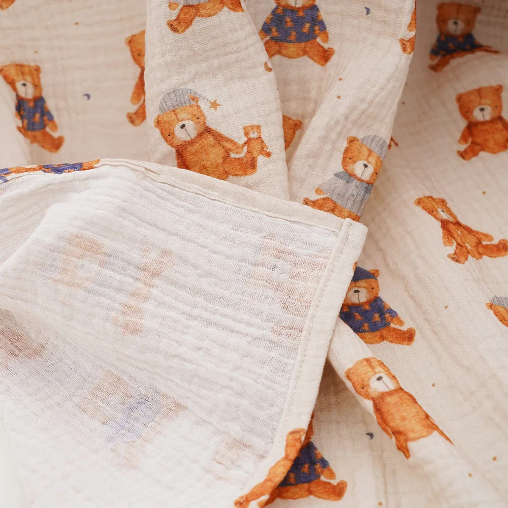 1 Pc Baby Swaddle Blanket Soft and Breathable with Cute Patterns  Multifunctional Newborn Wrap Blanket,Suitable for All Seasons