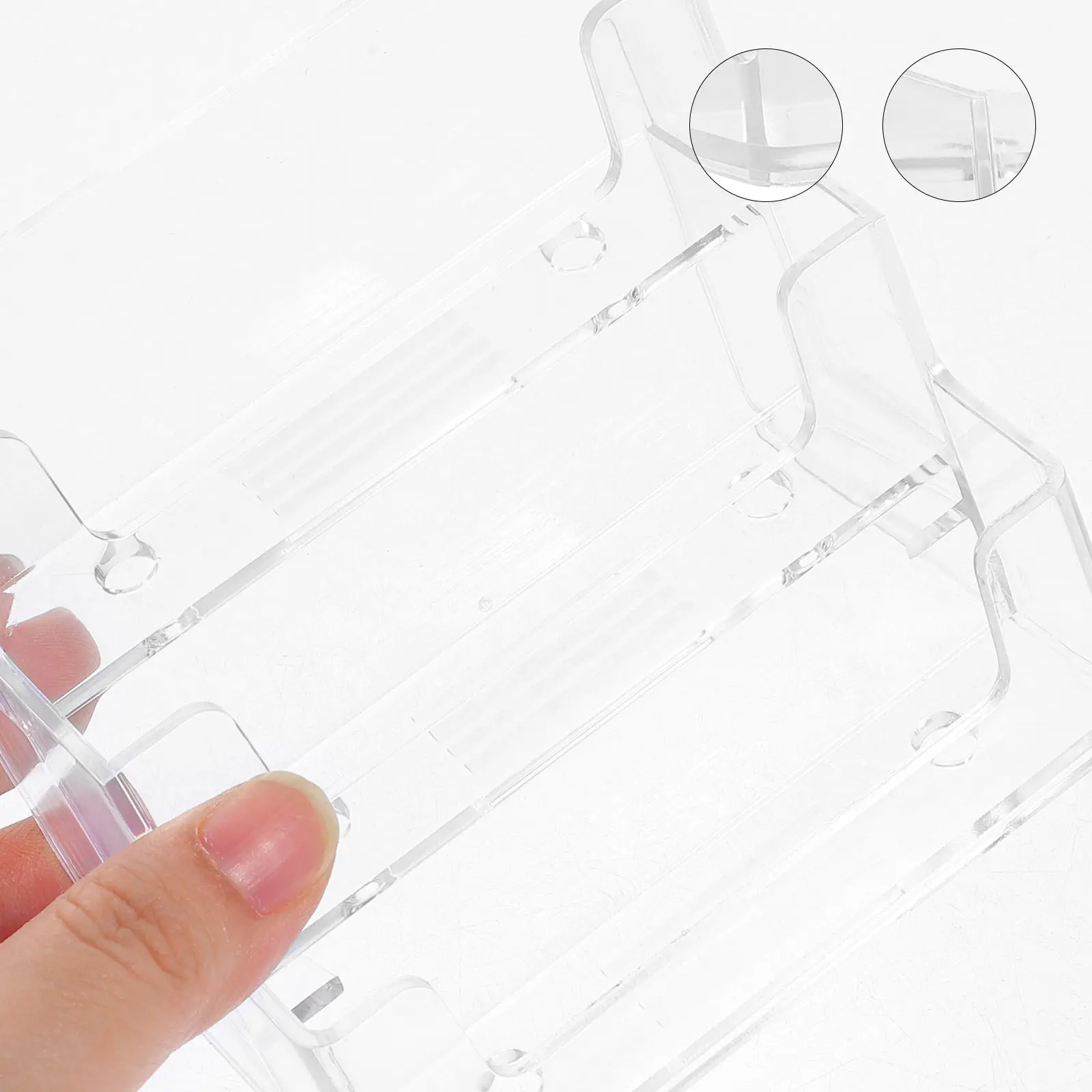 

Transparent Business Card Holder Desk Organizer Large Capacity Clear Card Display Stand for Office Tabletop Storage Solution