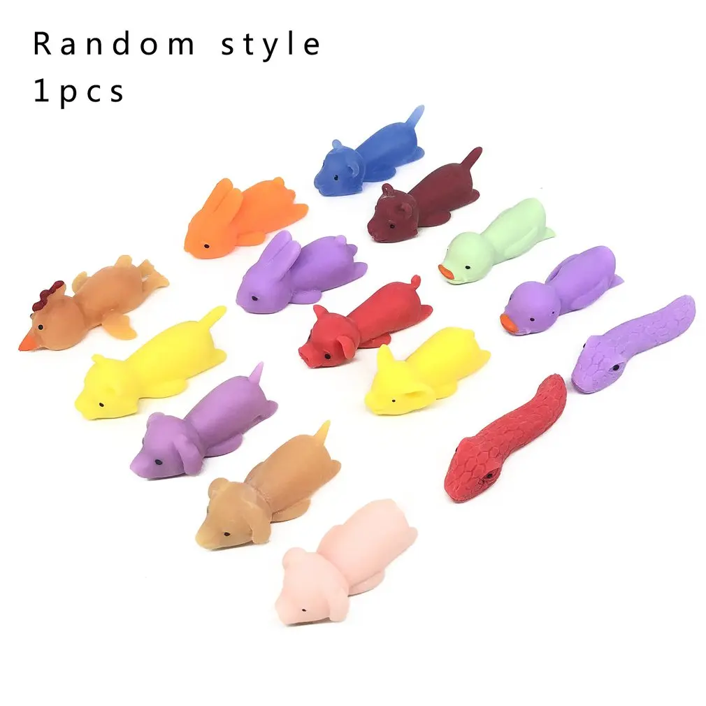 

10cm animal TPR Animal Series Ejection Toy Finger Funny Kids Catapult Slingshot Squeeze Stress Relief Toys Novelty Toy