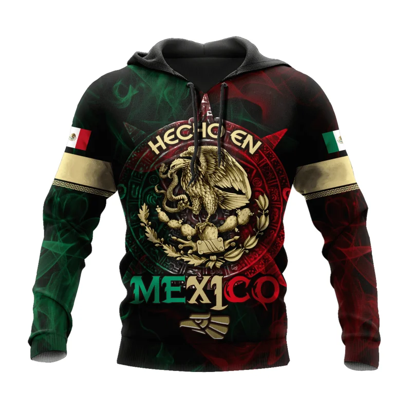 Felpe con stampa emblema del messico 3D per uomo Kid Cool Streetwear tuta da donna Harajuku felpa con cappuccio sportiva abbigliamento moda Unisex