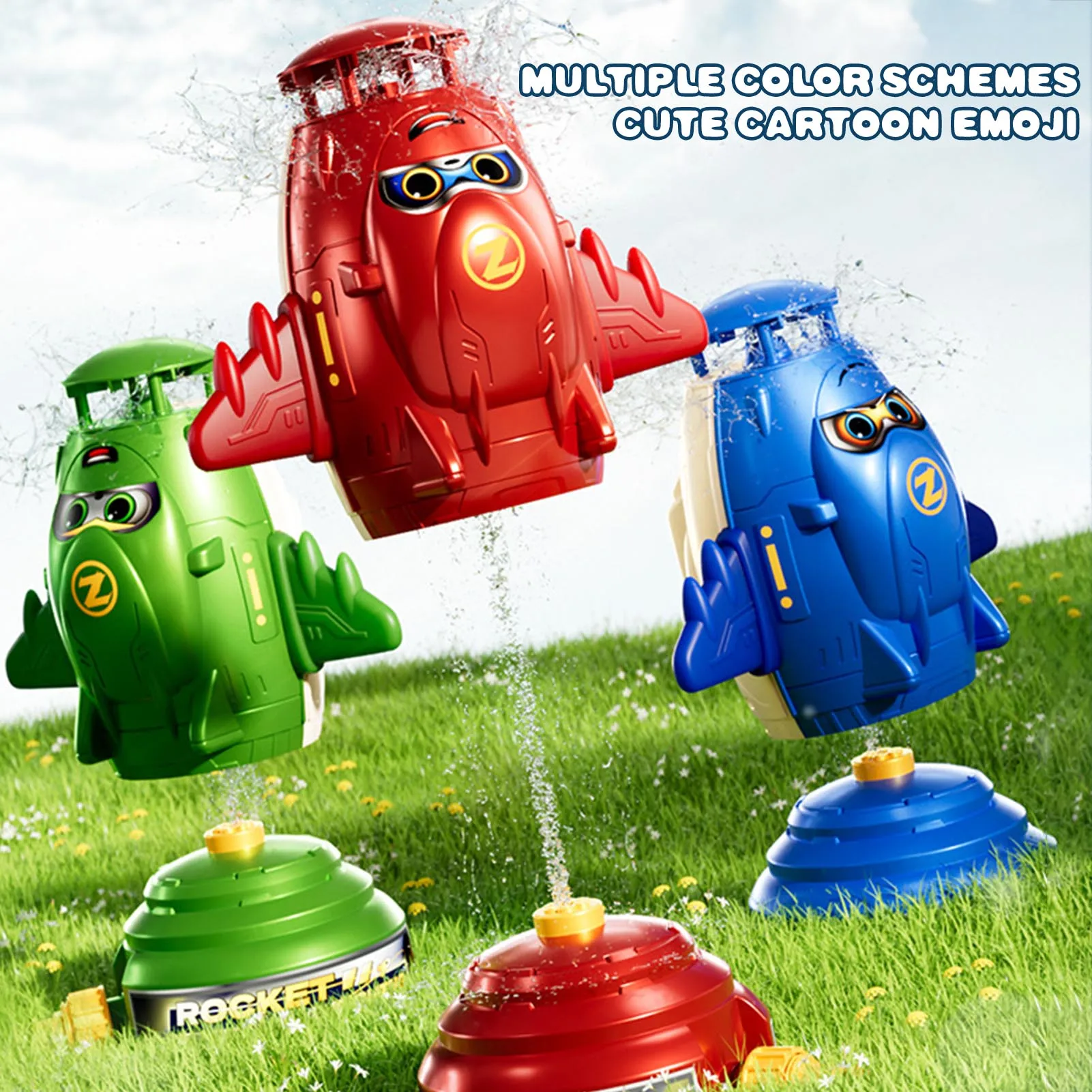 

Launch Rockets Sprinkler Toy Water Spray Toy Portable Water Jet Launcher Kids Outdoor Water Play Toy for Baby Beach Summer