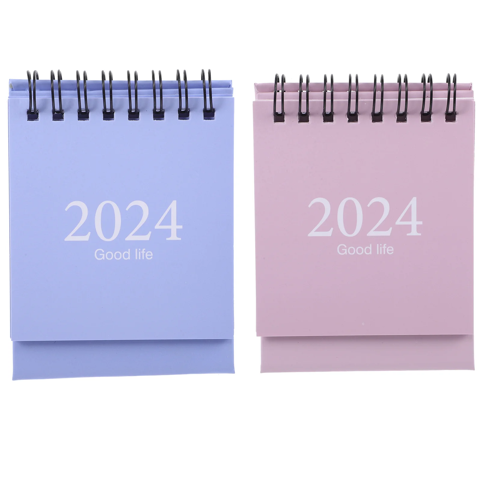 

2 Pcs 2024 Desk Calendar Desktop Mini Flip for Small Decorative Monthly Memo