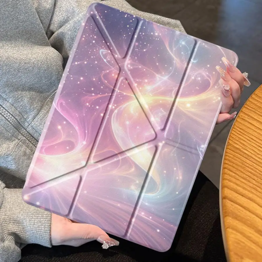 Pink Gold Gradient With Pen Slot Cover Tablet Case For Samsung For Galaxy Tab S9+ S10 S7+ S8+ 12.4 inch A8 2022 S10+ S7 FE S8 2