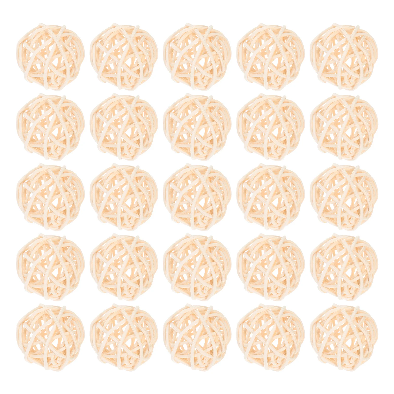 ريفي كرات الكرمة الخشبية 30 قطعة الروائح كرة من السلال ديكور لعيد الميلاد المنزل حفلة الخوص الحلي هدايا الحرفية الطبيعية #5