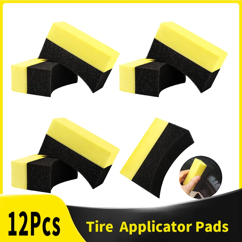 Tire Dressing Applicator Pads Tire Shine Polishing Sponge Pads Car Detailing Foam Washing for Car Glass Painted Steel Porcelain