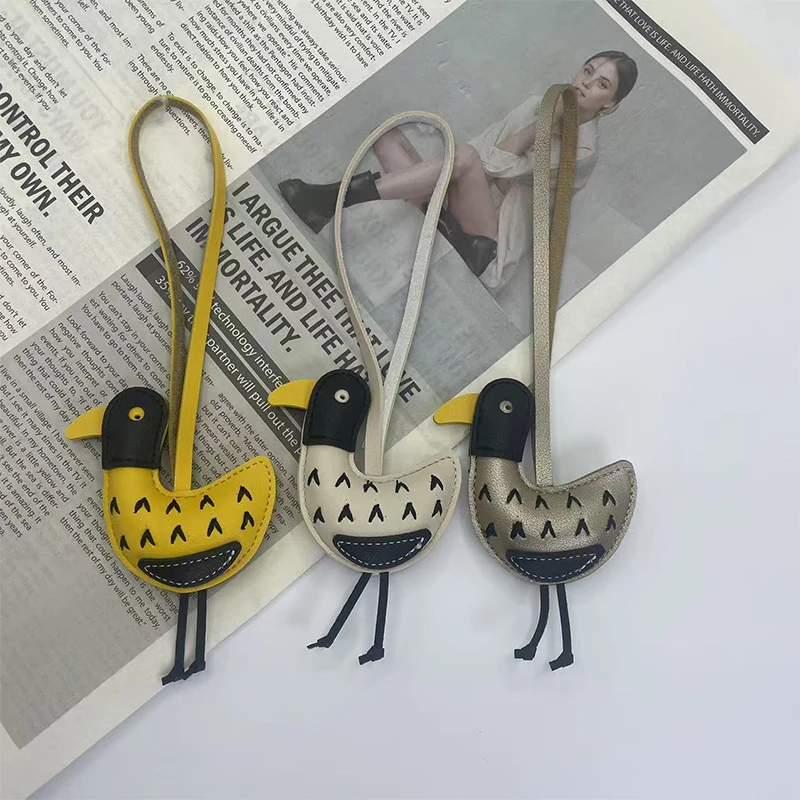 

Креативная подвеска в виде сумки-утки, высококачественная кожаная роскошная брендовая модная подвеска-брелок «сделай сам», подарки для пар, аксессуары, маленькие украшения