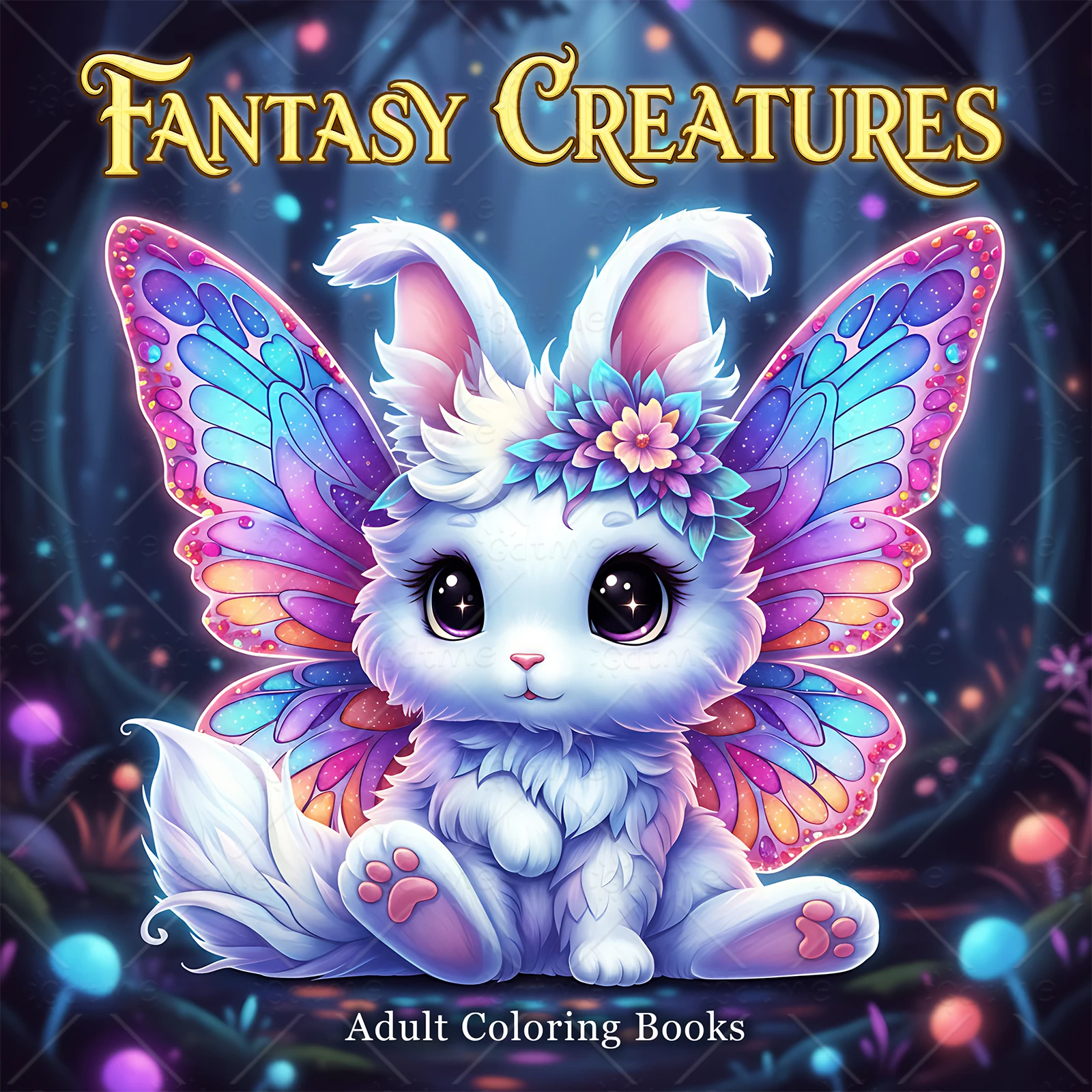 FANTASY CREATURES  Coloring Book for Adults Featuring Cartoon Bold-easy Patterns for Relaxation DIY Painting Drawing Books
