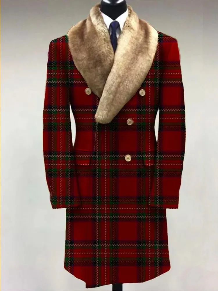 Abrigos de lana personalizados para hombre, chaquetas informales de longitud media con estampado de solapa, último diseño, Europeo, americano, Otoño